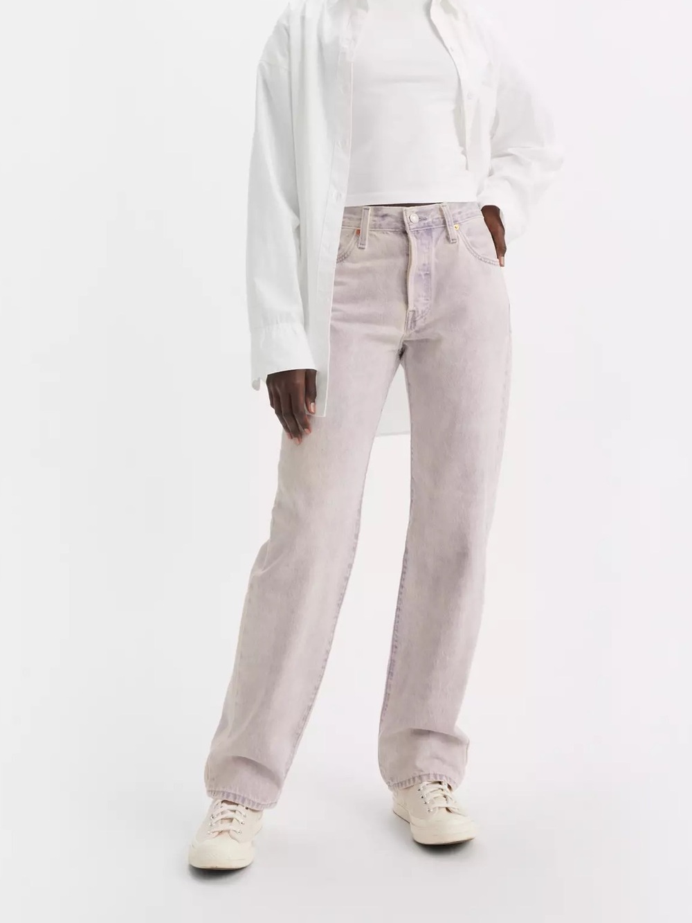 Levi’s 501 ’90s Jeans NWT W27 L30 Washed Lilac Light Purple 100% Cotton Straight